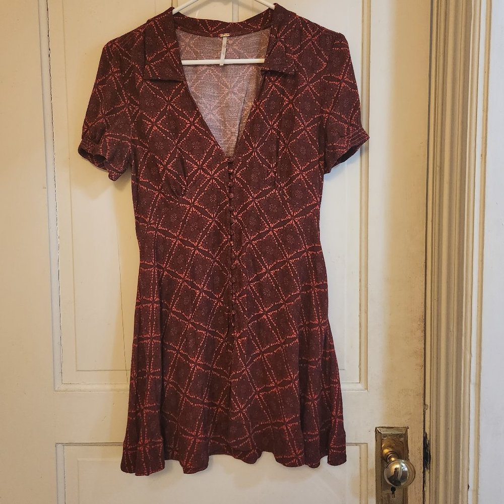 free people red dress